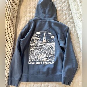 Cove Surf Company | Blue Hoodie Skeletons Medium